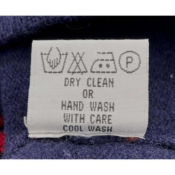 Country Rose Long Sleeve Lambswool Embroidered Fall Leaves Vintage Sweater Large - Picture 7 of 8